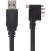 chenyang CY, cavo angolato a 90 a sinistra da USB 3.0A maschio a micro B con viti di bloccaggio per Nikon D800, D800E, D810,5m