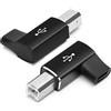 Seminer Adattatore da USB C Femmina a Stampante Maschio (2 Pack), USB Tipo C a USB B Connettore di Conversione Supporto Sincronizzazione Dati Compatibile con MIDI, Stampanti, Pianoforte Elettrico