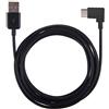 Cablecc - Cavo USB 3.1 tipo C USB-C a USB 2.0, angolo retto, 200 cm, connettore a 90 gradi per tablet e telefono cellulare