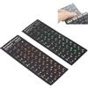 Zunate 2 PCS Adesivi per Tastiera Russa per PC Computer Laptop Tastiera Desktop, Adesivi per Tastiera Russa Impermeabile e Antipolvere per Tutte le Tastiere per Notebook da 10in a 17 (1 verde 1 arancione)