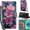 PHINIENLAND Cover per Xiaomi Redmi Note 9 Pro / 9 Pro Max Case PU Pelle Custodia [Kickstand] [Chiusura magnetica] [Slot per Schede], Portafoglio Flip Custodia per Redmi Note 9S,Fiori