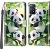 Haninsuze Cover per Xiaomi Redmi Note 11 Pro/Note 12 Pro 4G, Custodia Interno TPU Antiurto Portafoglio con Disegni [schede Fessura] [Supporto Stand] Cover Libro in PU Pelle (panda)
