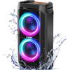 W-KING 240W Picco Cassa Bluetooth Portatile, Party Wireless Altoparlante Bluetooth,115dB Enormi, Bassi Profondi, IPX6/ECHO/Stereo Wireless/Luce RGB/24H/USB/AUX/TF/EQ, per Piscina, Karaoke e Campeggio