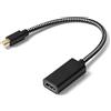 zimaboard Cavo Mini DisplayPort maschio a HDMI femmina 4K 60Hz, adattatore Thunderbolt a HDMI compatibile, Macbook Pro, Microsoft Surface Series e qualsiasi altra porta MiniDP Nero