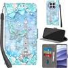 Haninsuze Cover per Xiaomi Redmi Note 14 Pro/Note 14 Pro Plus 5G Custodia Cover Pelle Libro Portafoglio con Porta Carte Magnetica Protezione Antiurto Cuoio Flip Case Custodia, Torre