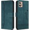 Bravoday Cover per Motorola Moto G32 / Moto G32, Flip Custodia in Pelle PU con Slot per Schede, Portafoglio Custodia per Motorola Moto G32 / Moto G32, Verde