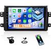 CAMECHO 6+128G Android 15 Autoradio 8 core per Suzuki SX4 Fiat Sedici 2006-2013, 9 Pollici Radio HIFI Bluetoothcon Wireless Carplay GPS WIFI Android auto FM RDS Mirror Link +Telecamera Posteriore