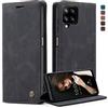 WenBaby CaseMe Cover per Samsung Galaxy A12 5G, Magnetica Cover a Libro con Slot per Schede, Custodia in PU Pelle Portafoglio per Samsung Galaxy A12 5G, Nero