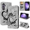 CASAFUNY Cover per Samsung Galaxy S24 FE 5G, Custodia per Samsung S24 FE 5G, Pelle PU Portafoglio Custodia Magnetica Flip Wallet Case Protettiva Caso con Carte Slot per Samsung Galaxy S24 FE, Nero