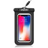 unycos - Custodia Impermeabile per Cellulare con Corda Appesa, Protezione Universale IPX8 Fino a 6,9 Compatibile con iPhone 14 Pro Max 13 Pro 12 11 Xiaomi 13 12 11 Galaxy S23 S22 S21 S20 (Nero)