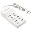 DeBangsi Caricatore USB multiuso, 50 W, 10 porte, USB, stazione di ricarica multiporta, hub USB compatibile con iPhone 12/13/14/15/16/Galaxy S23/S24/S25/Huawei/Oppo/OnePlus.