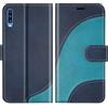 BoxTii Cover per Galaxy A70 / Galaxy A70S, Custodia in PU Pelle Portafoglio per Samsung Galaxy A70 / Galaxy A70S, Magnetica Cover a Libro con Slot per Schede, Blu