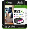 KERFOINK 953XL Multipack Cartucce per HP 953XL Compatibile con HP Officejet Pro 7740 7720 8210 8720 8710 7730 8218 8715 8718 8725 8728 8740 8730 (4 Pack)