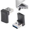 HENGBIRD LOLANIUT 2 Pezzi Adattatore USB C da 90 Gradi OTG, Adattatore USB C ad Angolo Salvaspazio, Trasferimento Dati 5 Gbps Plug & Play Universale, Compatto e Affidabile per MacBook, iPhone 15, Samsung, PC