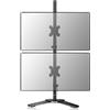 suptek Supporto per doppio monitor regolabile verticale autoportanti, braccio per monitor per 2 monitor da 13-27 pollici, asta di altezza 80 cm, supporto per schermo con montante da scrivania ML6802