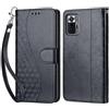 KENHONER Compatibile Cover con Xiaomi Redmi Note 10 Pro/Note 10 Pro Max,Premium Pelle PU Portafoglio Flip Libro Custodia Cover per Redmi Note 10 Pro [Protezione Completa] (Nero 3D)