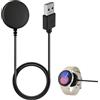Qneneam Caricatore Compatibile con Samsung Galaxy Watch 7/Ultra/Watch 6/6 Classic/Watch 5 Pro/Watch 5/Watch 4/4 Classic/Watch 3/Active 2/1, Caricabatterie, Cavo di Ricarica, USB di Lunghezza 100 cm, Nero