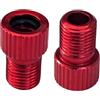 cyclingcolors 2x Adattatore da Presta a Schrader bike valvola adaptor alluminio convertitore bicicletta camera d'aria pneumatico compressore, rosso
