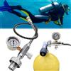 Mocoli Adattatore per Bombola da Immersione, Connettore Gonfiabile con Frusta da 50 Cm per Immersione Attacco DIN 400 Bar per Ricarica Aria Pcp
