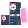 Veet Expert Bande di Cera Fredda Depilazione Inglese, Area Bikini, Burro di Karité, 16 strisce