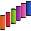 Sorcristy Confezione da 6 involucri per manici in neoprene, identificatori luminosi per bagagli, accessori da viaggio per aereo, valigie, borse da viaggio, carrelli della spesa (rosso, verde fluorescente, blu