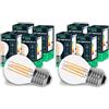 V-TAC 4x Lampadine LED Filamento G45 - E27-4W (Equivalenti a 35W) - 400 Lumen - Piccola Lampadina con Massima Efficienza e Risparmio Energetico - Luce Bianca Fredda 6500K (Confezione da 2)