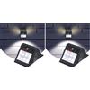 BEPER P207ILO070 Lampada Solare da Muro senza fili, Faretto con sensore di movimento da esterno crepuscolare, Luce LED, Luce Solare da esterno impermeabile, Montaggio a Muro con Viti Incluse