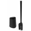 Joseph Joseph Flex 360 Lite Scopino WC in Silicone con Porta Scopino, Pulizia a 360°, Anti-Goccia, Testina Ricambiabile, Nero
