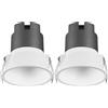 OSRAM Downlight da incasso SPOT TWIST, bianco, 10W, 800lm, diametro 93mm, 830 3000K bianco caldo, fino al 90% di risparmio energetico rispetto ai downlight alogeni, facile installazione.