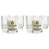 Glasmark KROSNO 1992 Barattoli in Vetro Transparente 6 Pezzi per Fabbricazione Candele Fai Da Te 275 ml (Confezione da 2)
