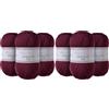 Utopia Crafts DK Double Knitting Yarn 3x 100g (Grape Purple) (Confezione da 2)