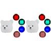 BEPER Lampada LED Orsetto in Silicone per Bambini, Luce Notturna Multicolore Touch, Ricaricabile USB, Morbida e Sicura, 0M+Facil (Confezione da 2)
