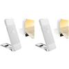 elzle Lampada da Lettura, Luce per Lettura Libri a Letto Ricaricabile Clip, Ricaricabile USB, Lunga Durata Lampada Libro, Portatile Luce Libro Lettura per Gli Amanti dei Libri e Bambini(Bianco)