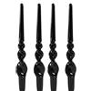 Cereria Di Giorgio - 2 Candele Voluta laccate - Diametro 2.2 cm Altezza 30 cm - Colore Nero - Durata 10 ore - Standard per candelabro - Home Decor Collection - Artigianale (Confezione da 2)