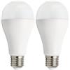 Velamp lampadina LED forma a Goccia (A65) - Attacco a vite grande (E27) - Potenza 20W Equivalenti 142W - Luminosità 2300lm - Temperatura colore 3000K (luce calda) (Confezione da 2)