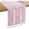 Bigqin Runner da tavolo grande, copertura decorativa con nappe in cotone e lino per mobile TV, soggiorno, tavolino da caffè, sala da pranzo, cucina, caffetteria, casa, interni, bar, feste, 180x33 cm