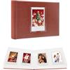 Ruibytree Album Fotografico Premium per Instax Mini, 64 Tasche, Marrone