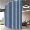 Jilron - Tenda divisoria con binari, 100% protezione totale - Design a fisarmonica unico, aspetto pulito per camera da letto, ripostiglio (Blu-H213 x L457 cm) confezione da 1