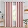 MIULEE Tende Oscuranti per Interni 2 Pezzi 140x200 CM, Tenda Termica Isolante Freddo e Caldo Interni Finestra Camera da Letto Soggiorno con Anelli, Morbido Tenda Oscurante da Interno, Rosa Chiaro