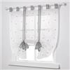SIMPVALE 1 Pezzo Tende a Pacchetto Finestre, Grigio 60x140 cm Tenda per Interni di Alta Qualità, Tende Romana di Stile Classico e Tenda Trasparenti in Voile per un'atmosfera Unica