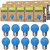 Maxled, Light is Led! Lampadine Colorate LED E27 1W Equivalente 10W 50lm G45 Lampadina a Incandescenza Lampadine Colorate a LED per Halloween Natale Party Bar Non Dimmerablie 10 Pezzi Blu