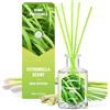 SCENTORINI Citronella Diffusore Profumo Ambiente - 200ml Diffusore profumato di Citronella con bastoncini, per Camera da Letto, Bagno, Studio, Giardino, Campeggio, Pic-nic