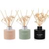 L'odeur Vill -Lino/Vaniglia/Ambra Marocchina Diffusore Profumatore per Ambienti con 18 Bastoncini di Fragranza, 120mlx 3 Flacone di Olio,Essenziale di Fragranzaper Casa per la Decorazione.