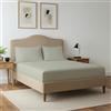 Pizuna Linens Pizuna Set lenzuola angoli matrimoniali 3pz 200x200 400 fili cotone Argento