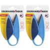 Eberhard Faber 579951 - Forbici per bambini per mancini e destrorsi, Mini Kids, forbici blu (Confezione da 2)