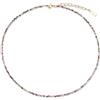 COAI Collana da Donna con Perline di Tormalina Colorata Pietra Naturale, Collana Estiva Minimalista da Donna