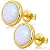 Miaofu Orecchini Uomo Donna Opale Uomo Argento Diamante Orecchino Donna Argento,18K Oro Placcata Orecchini 14