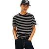 Tommy Jeans Uomo T-Shirt Maniche Corte Stripe con Logo, Multicolore (Dark Night Navy Stripe), L