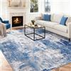 INOVADAY 240x300 cm Tappeto Lavabile in Lavatrice Tappeti Moderno Astratto Blu/Grigio