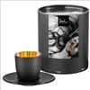 Eisch Bicchiere da Espresso Eisch con sottobicchiere Cosmo Gold, Vetro di Cristallo, Oro, Nero 100ml